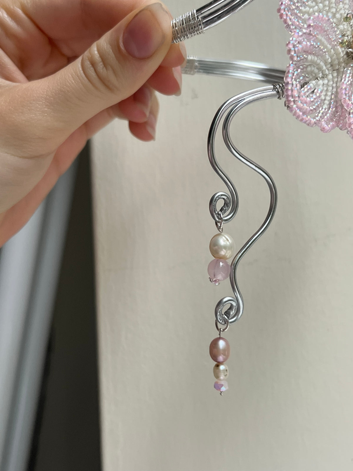Pink hibiscus arm cuff