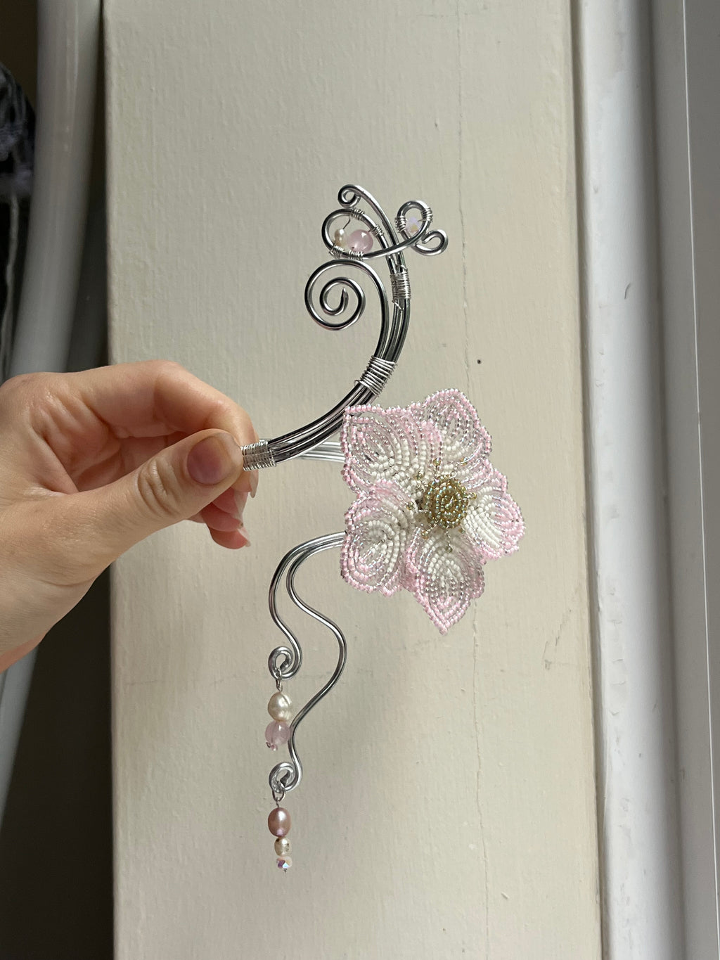 Pink hibiscus arm cuff