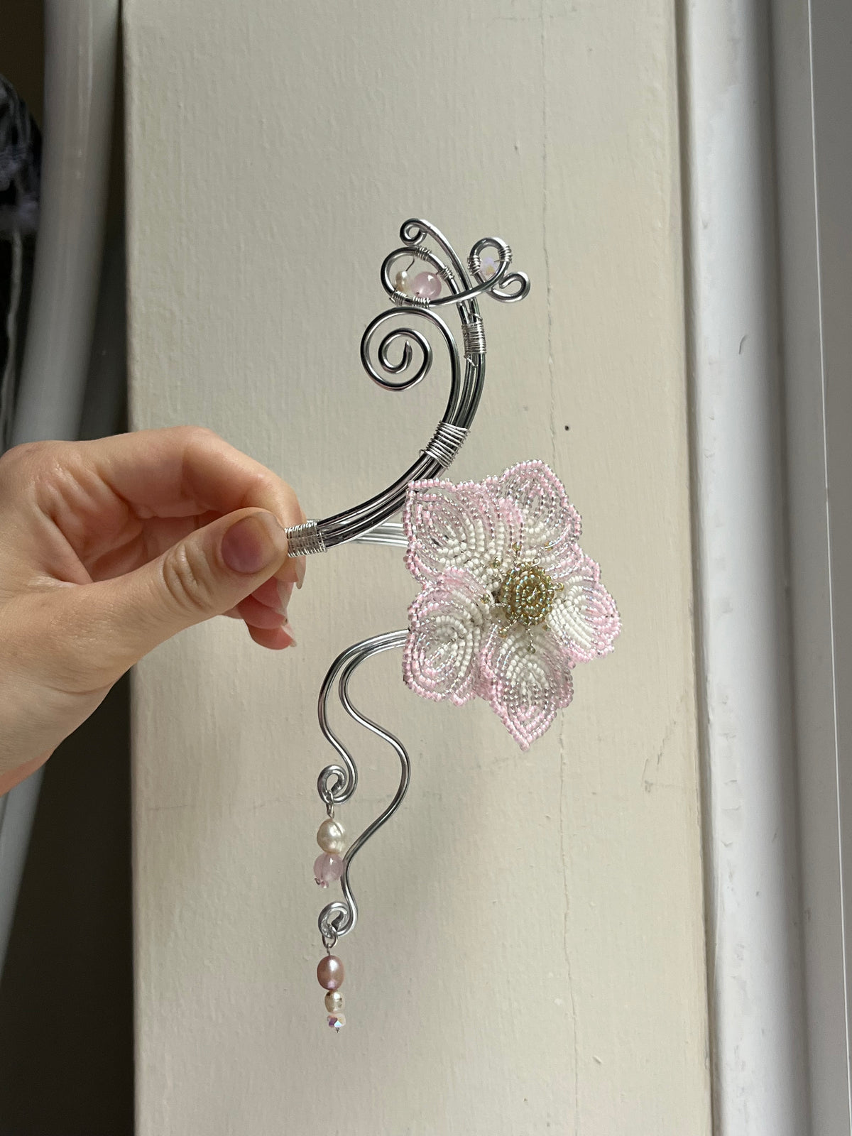 Pink hibiscus arm cuff